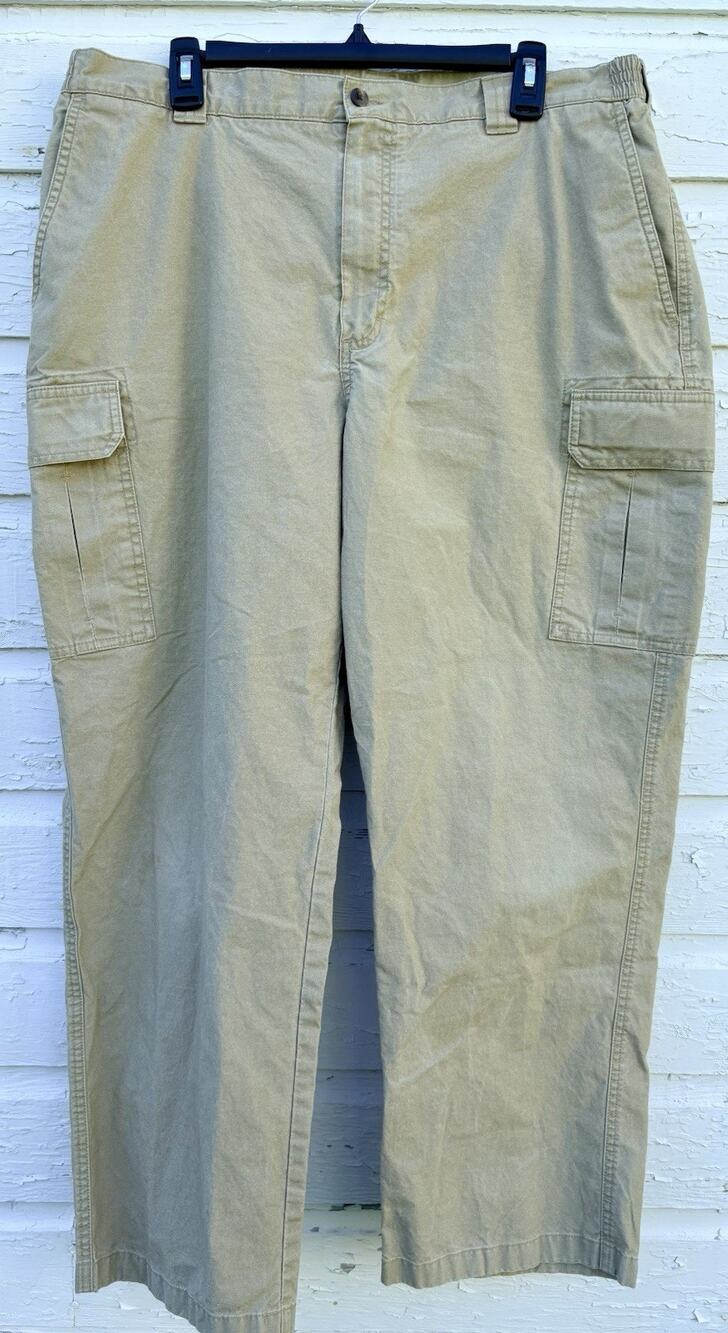 L.L. Bean Cargo Pant Men 40x29 n Tropic Weight Tan Khaki Hiking Outdoor Utility